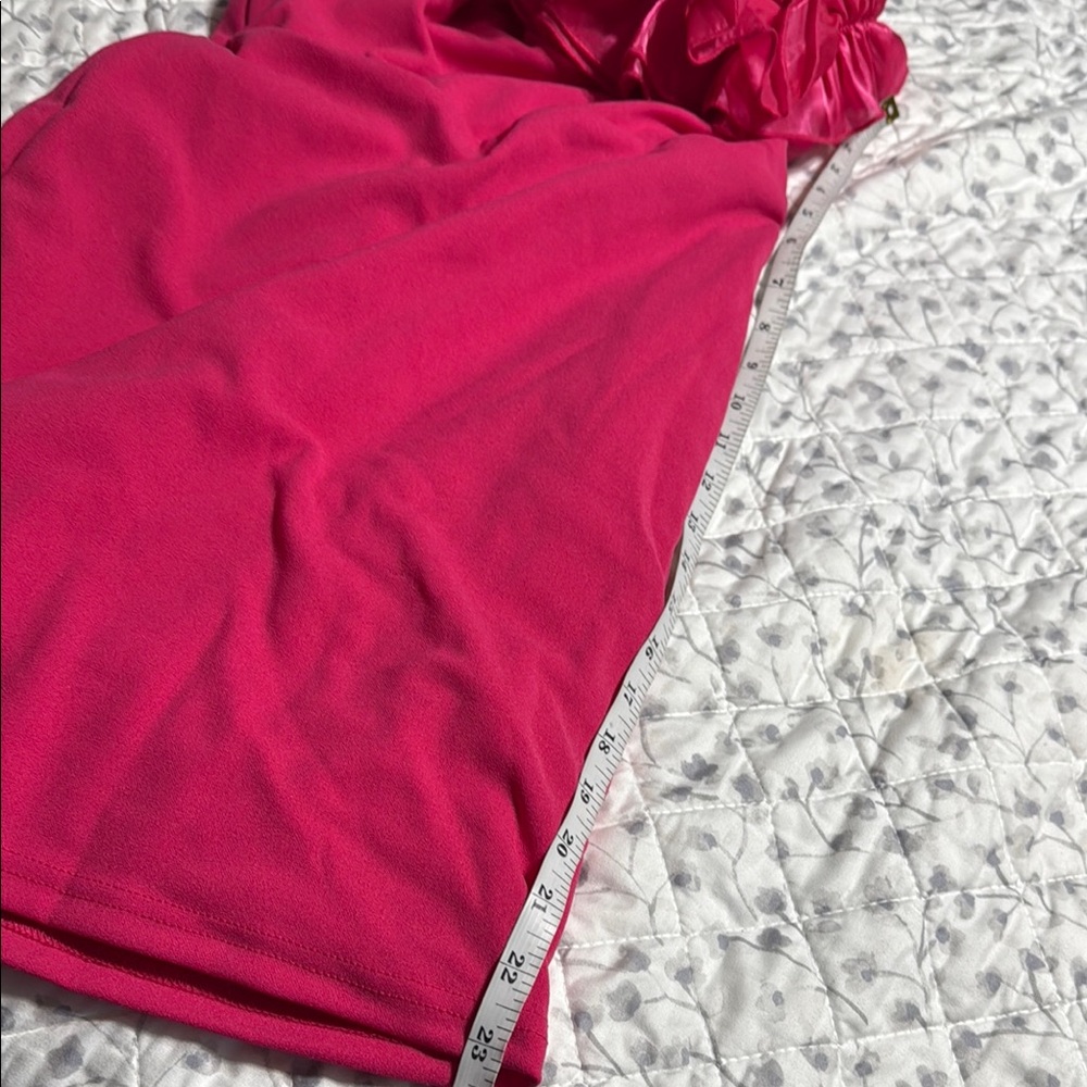 Pink One-Shoulder Ruffle Dress - Picture 6 of 10